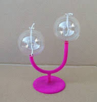 Olejová dvojlampička – vzor 5 s povrchem dekor Flock barva růžová