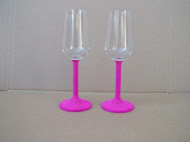 Skleničky na alkohol s povrchem dekor fock barva růžová