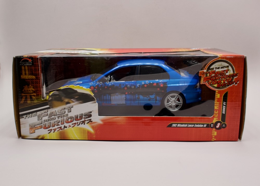 Mitsubishi Lancer Evo VII 2002 Fast & Furious Tokyo Drift (3) 1:18 Joy Ride 53607C – zapáskovaný, nevybalený