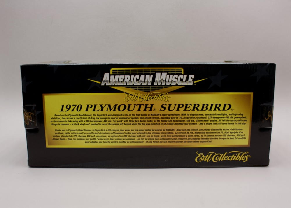Boční strana krabice Plymouth Superbird 1970 American Muscle