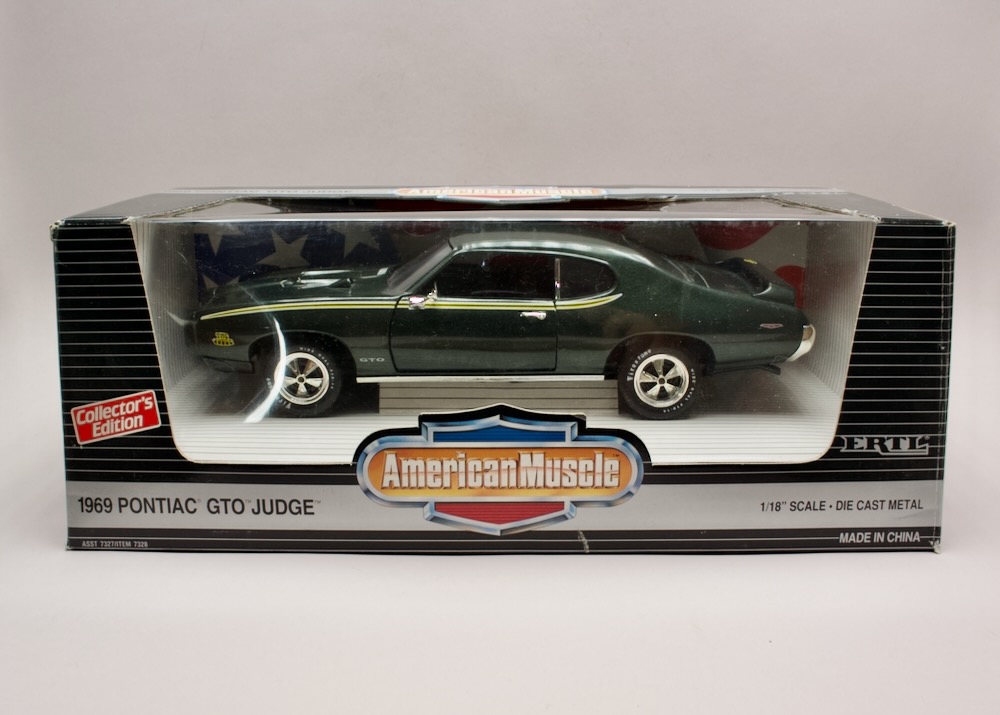 Pontiac GTO Judge 1969 1:18 American Muscle Ertl 7328 – Collector’s Edition, z druhé ruky